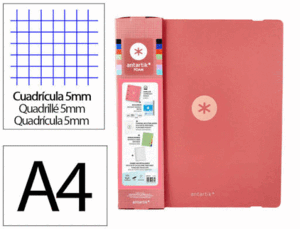 CARPEBLOC ANTARTIK FOAM A4 4ANILLAS 35MM CORAL