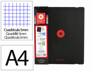CARPEBLOC ANTARTIK FOAM A4 4ANILLAS 35MM NEGRO