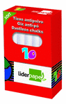 TIZA BLANCA ANTIPOLVO LIDERPAPEL 10 UNIDADES