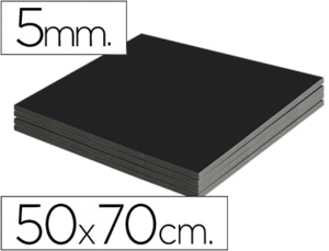 CARTON PLUMA 5MM NEGRO 50X70