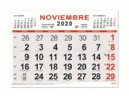 CALENDARIO MYRGA 30X21 MES/PAG 1593