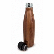 BOTELLA TERMO ACERO NERTHUS 500ML MADERA