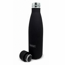 BOTELLA TERMO ACERO NERTHUS 500ML NEGRA