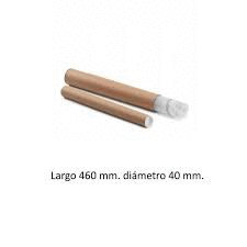 TUBO PORTAPLANOS CARTON CON TAPAS 460X40MM