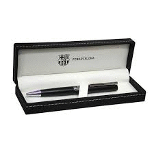 BOLIGRAFO ANODIZADO BARÇA CON ESTUCHE NEGRO