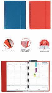 AGENDA OXFORD MY FAB 4º S/V CON FUNDA Y GOMA