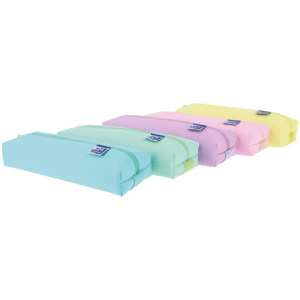 PORTATODO OXFORD CUADRADO MEDIANO C/GOMA COLORES PASTEL SURTIDOS