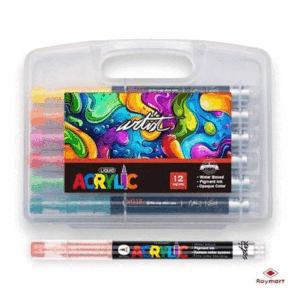 MALETIN 12 ROTULADORES ACRILICOS REAL BRUSH