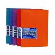 CARPETA 40 FUNDAS DIN A5 ACTIVE COLORES