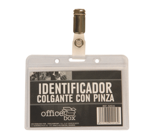 IDENTIFICADOR COLGANTE CON PINZA LARGA 98X60