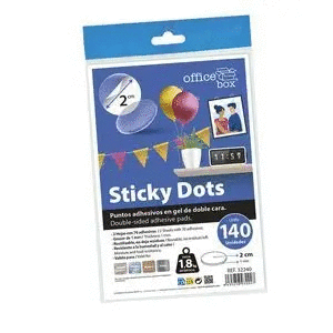 PUNTOS ADHESIVOS EN GEL DE DOBLE CARA STICKY DOTS 2CM 1,8KG 140UNIDADES