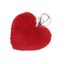 LLAVERO CORAZON PELUCHE
