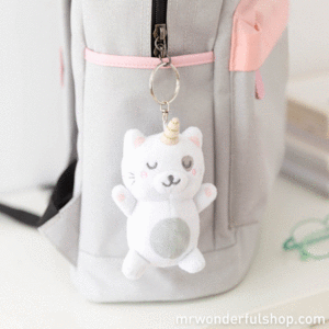 MR WONDERFUL LLAVERO GATO UNICORNIO PELUCHE 