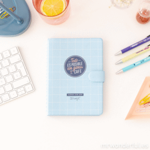 AGENDA ESCOLAR MR WONDERFUL A6 S/V TODO ES POSIBLE CON GANAS Y CAFE
