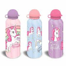 BOTELLA ALUMINIO UNICORNIO 500ML