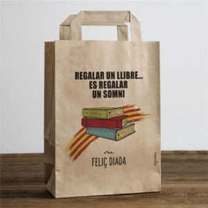 BOLSA KRAFT ASAS 22X28CM REGALAR UN LLIBRE...DIADA CATALA