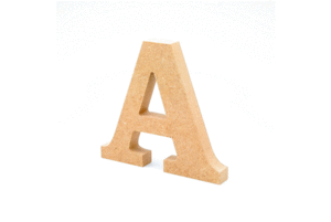 LLETRA A 12CMS FUSTA PER MANUALITATS LA LLUNA