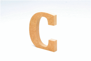 LLETRA C 20CMS FUSTA PER MANUALITATS LA LLUNA