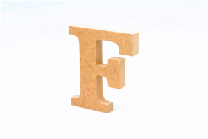 LLETRA F 20CMS FUSTA PER MANUALITATS LA LLUNA