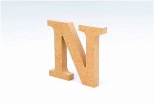 LLETRA N 20CMS FUSTA PER MANUALITATS LA LLUNA