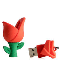 MEMORIA USB 16GB FLOR ROSA ROJA