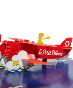 XIU XIU POSTAL LE PETIT PRINCE ET SON AVION