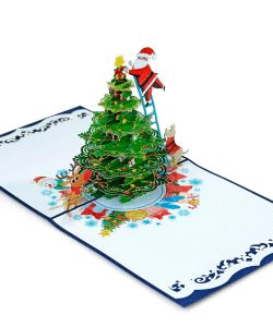 XIU XIU POSTAL PARE NOEL I L'ARBRE
