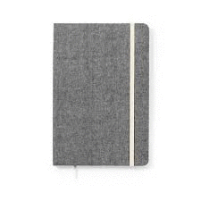 CUADERNO T/D A5 100H LISA ALGODON RECICLADO C/GOMA COLORES SURTIDOS