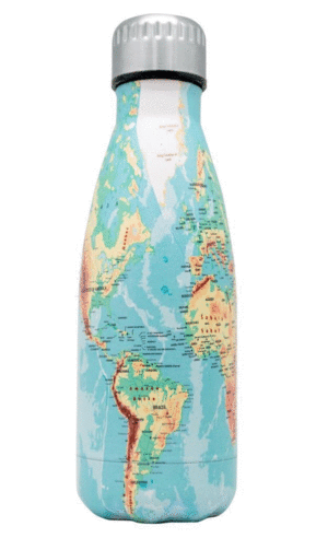BOTELLA TERMO ACERO NERTHUS 350ML MAPAMUNDI