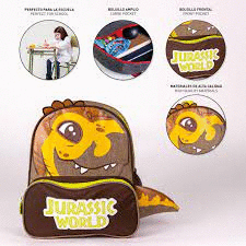 MOCHILA PEQUEÑA ESCOLAR JURASSIC PARK 