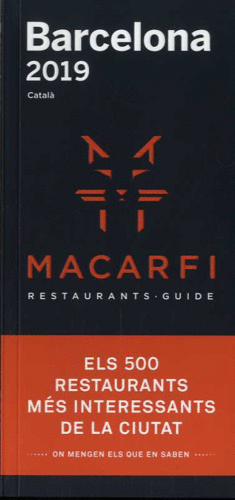 2019 GUIA MACARFI DE RESTAURANTS DE BARCELONA