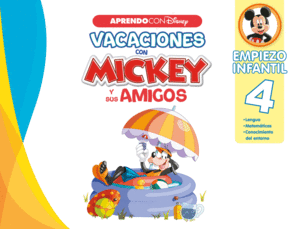 CUADERNO VACACIONES MICKEY 4 AÑOS