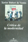 CRITICA DE LA MODERNIDAD
