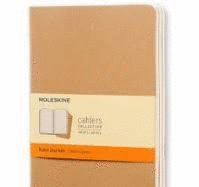 LIBRETAS CAHIER MARRÓN KRAFT L RAYAS (SET DE 3)